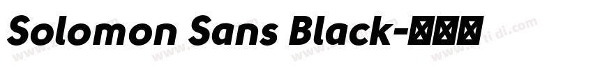 Solomon Sans Black字体转换